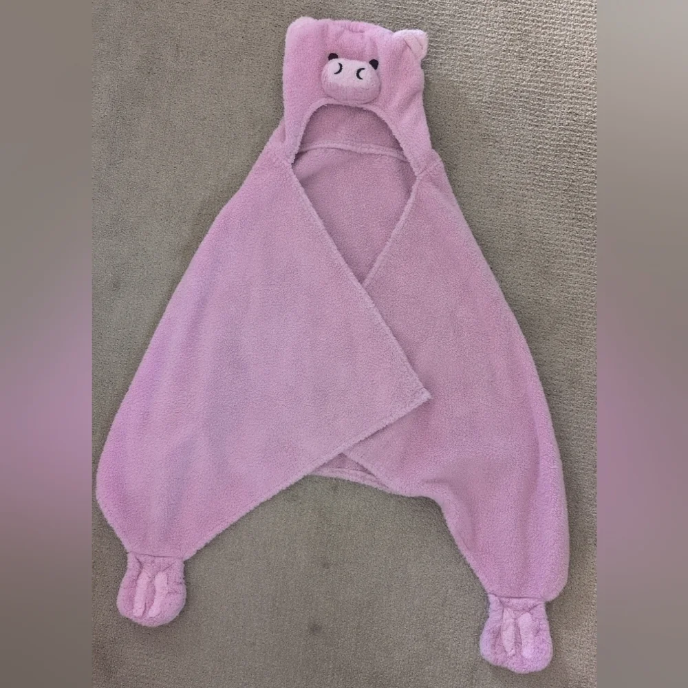 Just For Kids Unisex Hooded Pig Blanket